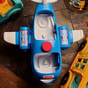 Fisher-Price Blue and White Toy Airplane